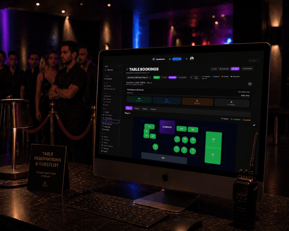 Table management product screenshot