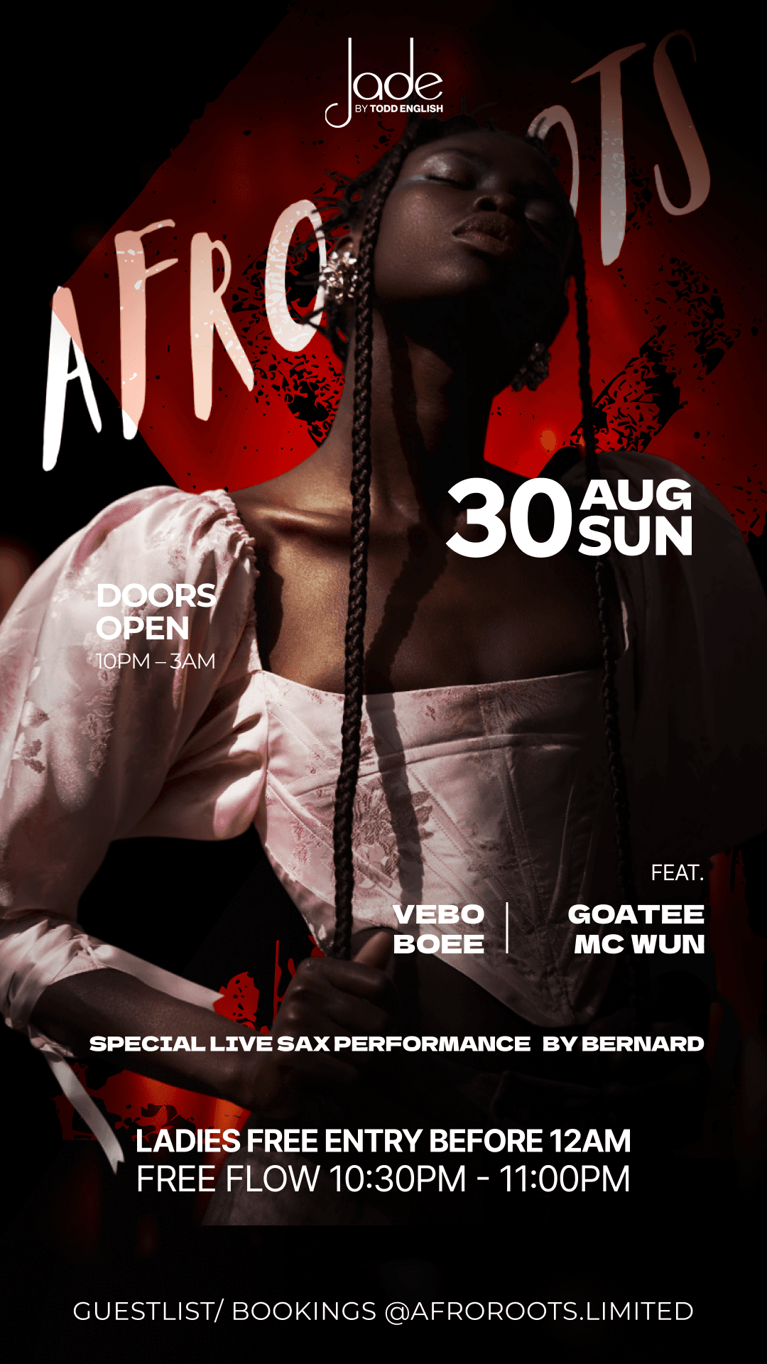 Afro Roots — Sunday @ Jade event flyer