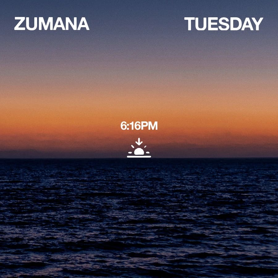 Zumana Tuesday event flyer