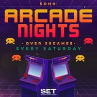 Arcade Nights Every Saturday @ NQ64 Soho event flyer