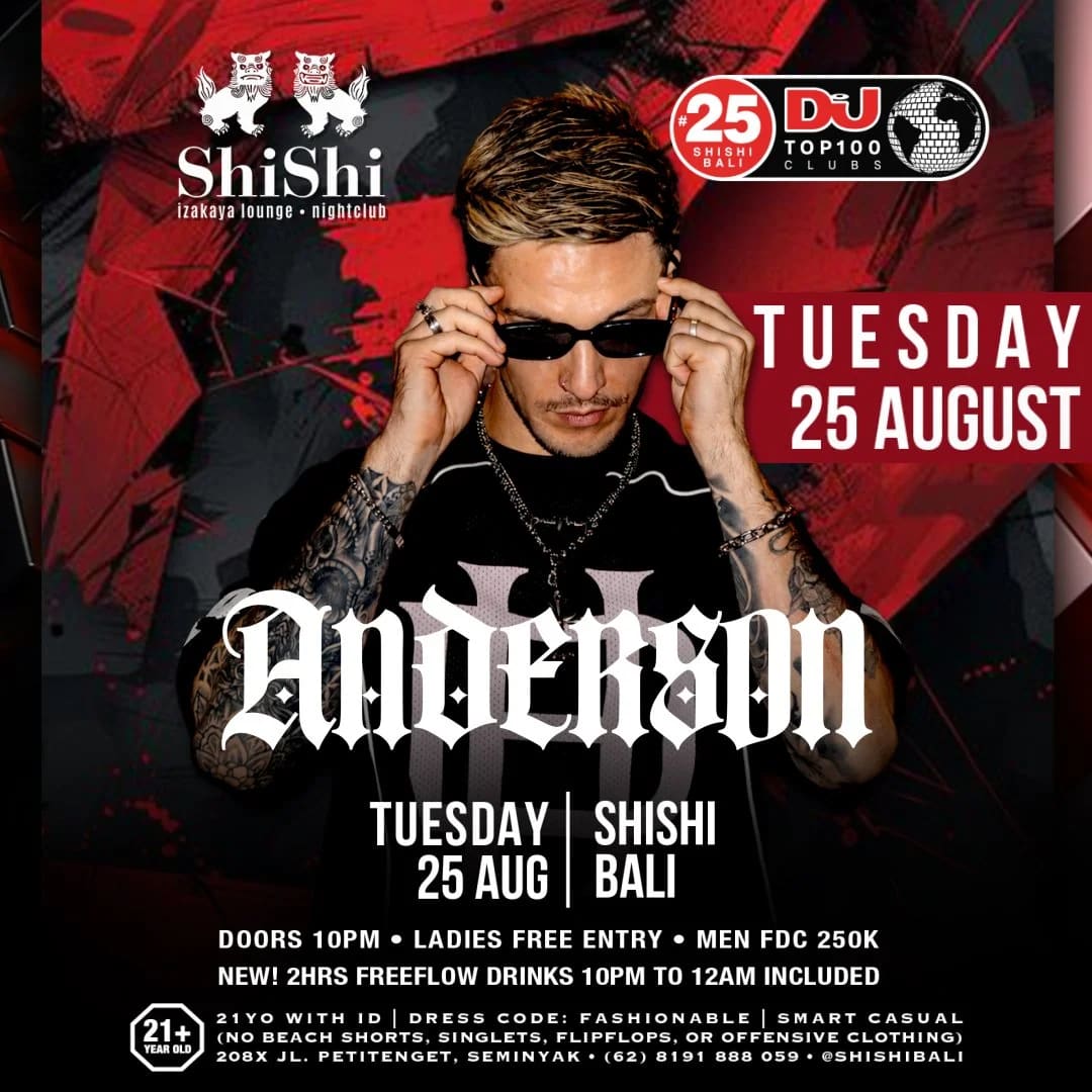 TUESDAY 25 AUG 2026 event flyer