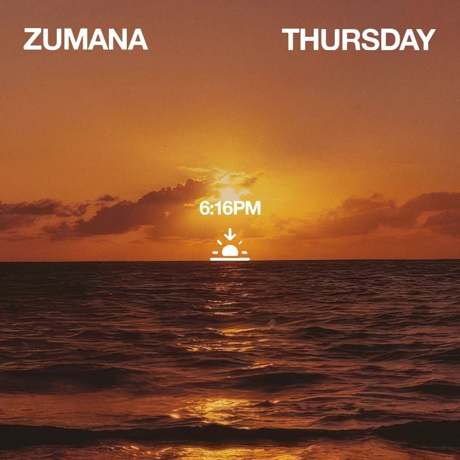 Zumana Thursday event flyer
