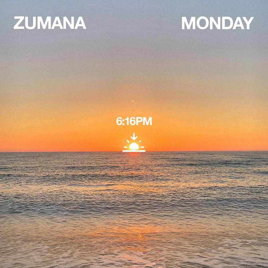 Zumana Monday event flyer