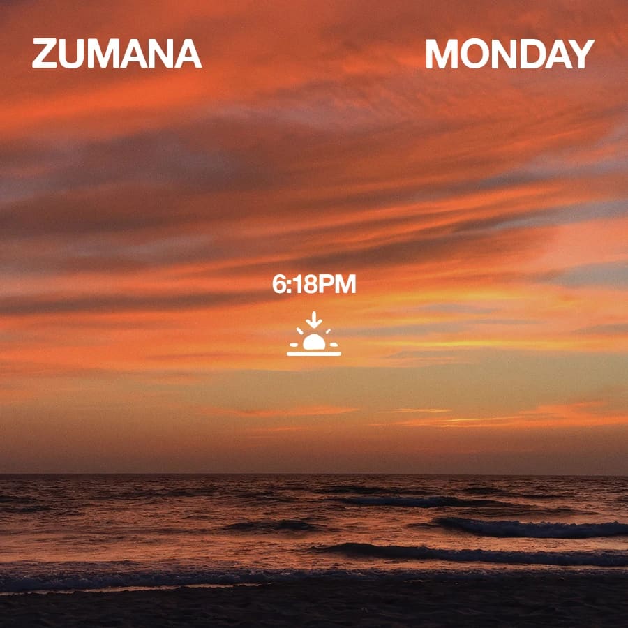 Zumana Monday event flyer
