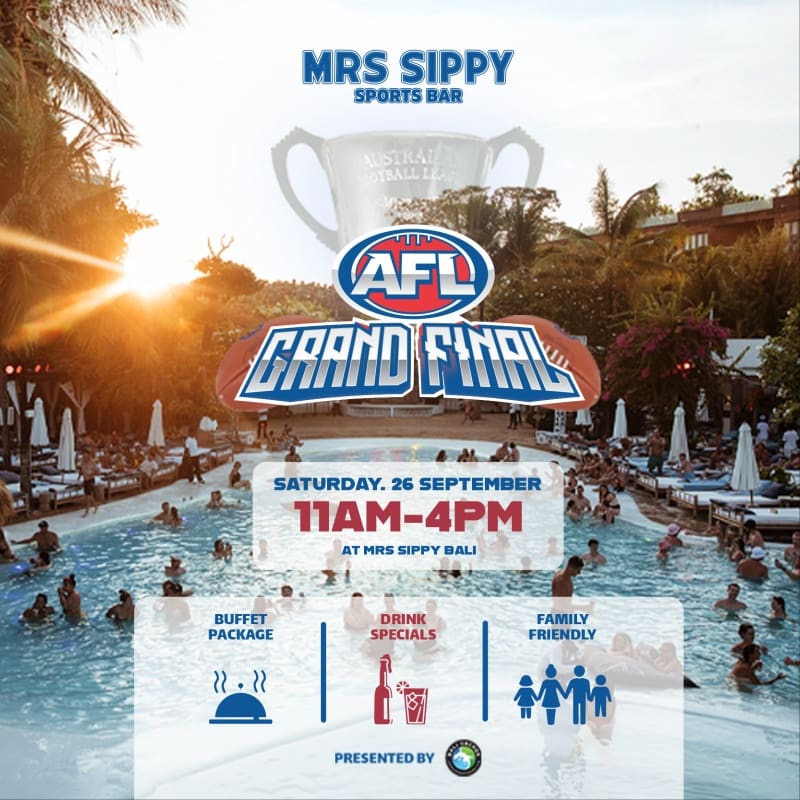 AFL Grand Final By The Pool event flyer