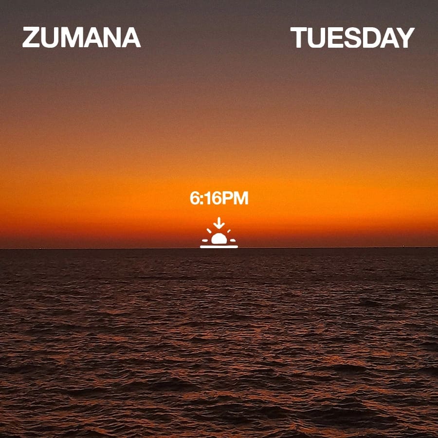 Zumana Tuesday event flyer