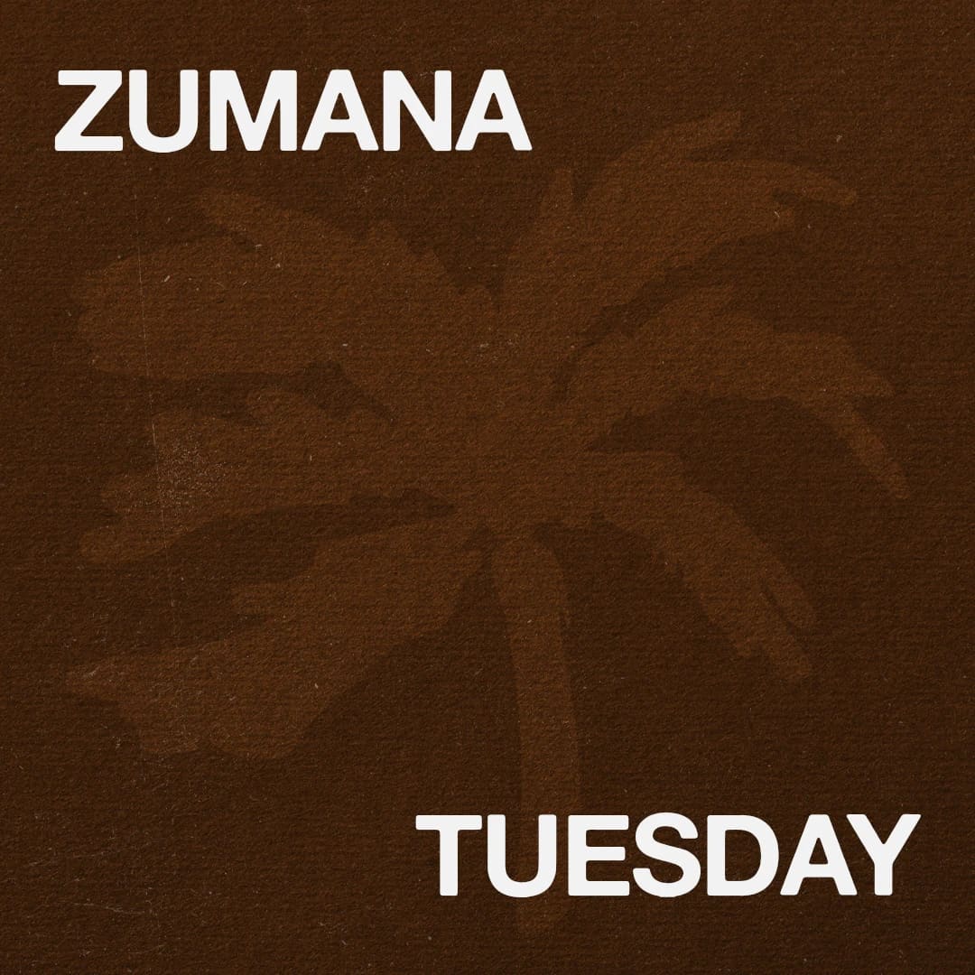 Zumana Tuesday event flyer
