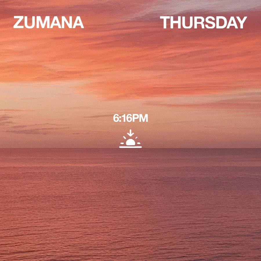 Zumana Thursday event flyer